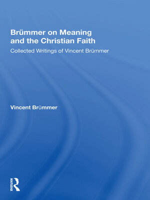 cover image of Brümmer on Meaning and the Christian Faith